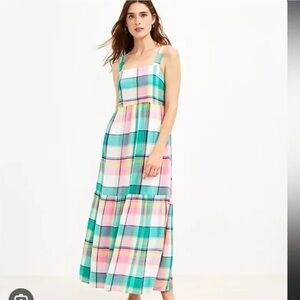 Loft Madras Plaid Dress